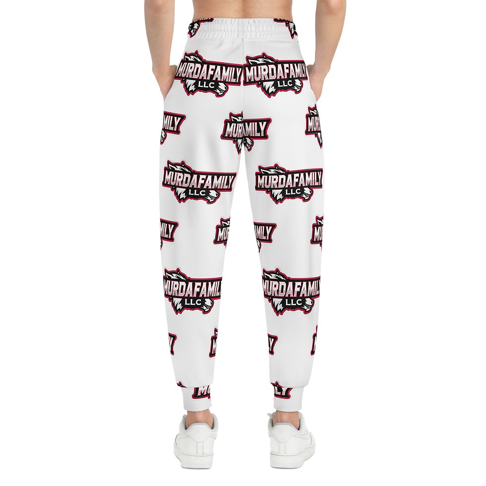 Thumbnail: All White MurdaFamilyLLC Unisex Atgletic Joggers
