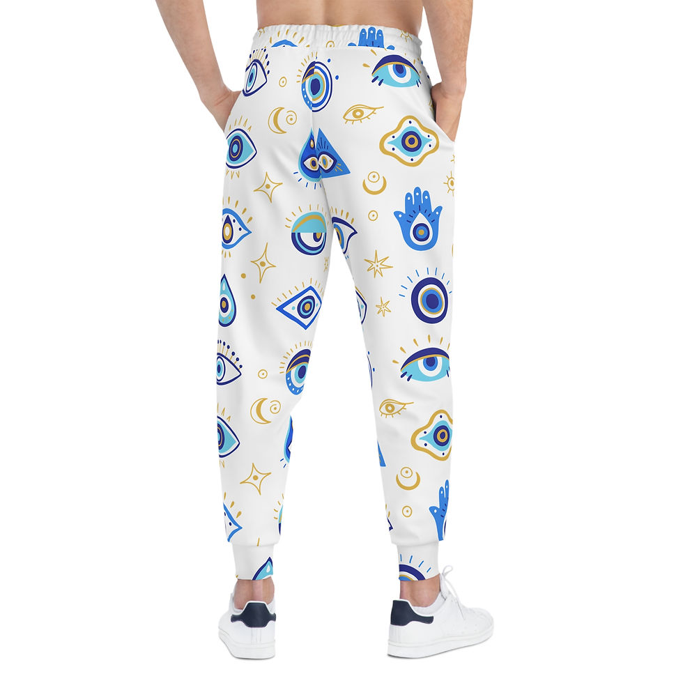 Thumbnail: "SGMinati" Unisex White Athletic Joggers