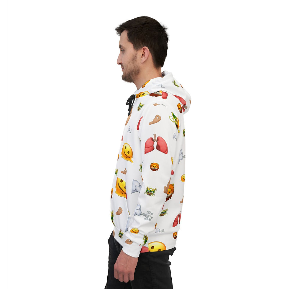 Thumbnail: All White "Made You Look" Athletic Hoodie (Unisex)