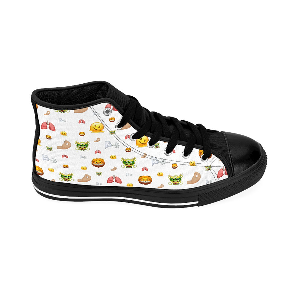 Thumbnail: All White "Made You Look" Men's High Top Sneakers