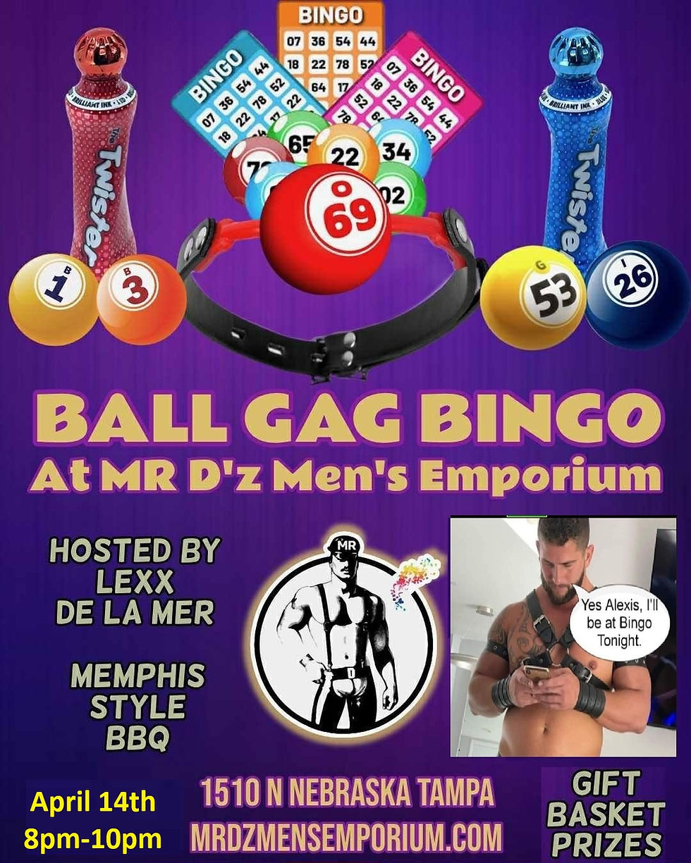 Mr D'z Monthly Ball Gag Bingo with the Bears