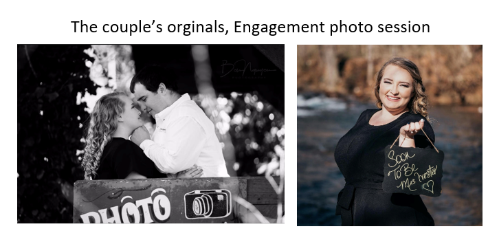 Images of the couples wedding announcement's and my inspirational sources
