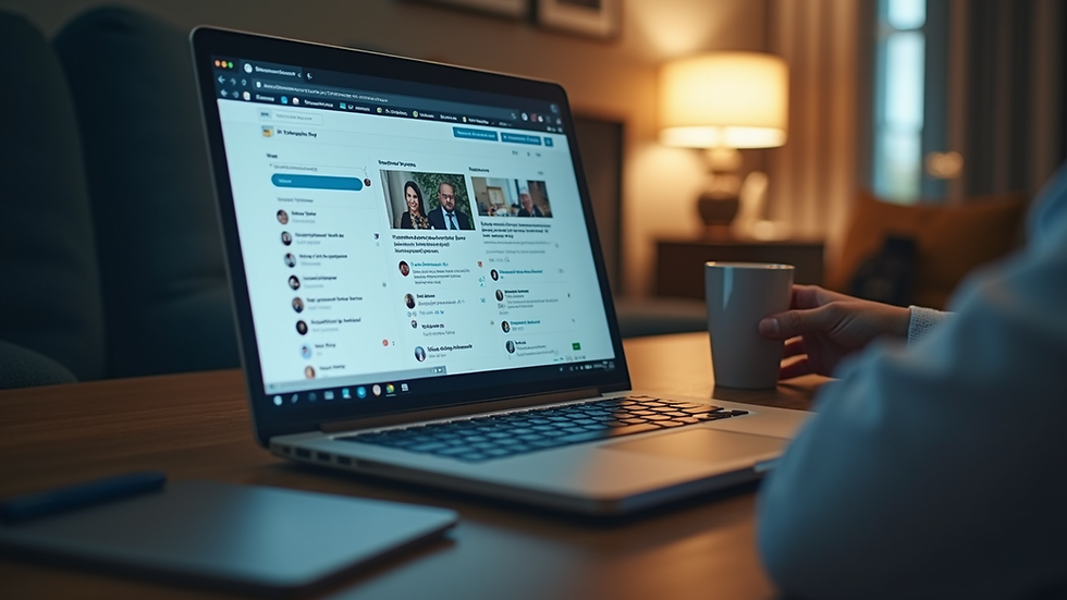 Eye-level view of a digital community platform showing active discussions