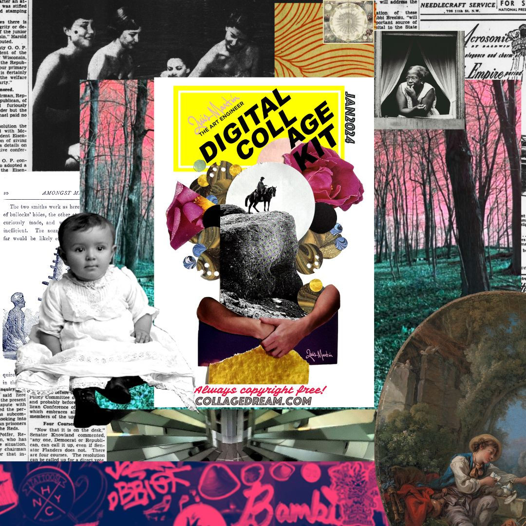 January 2024 Digital Collage Dream Kit