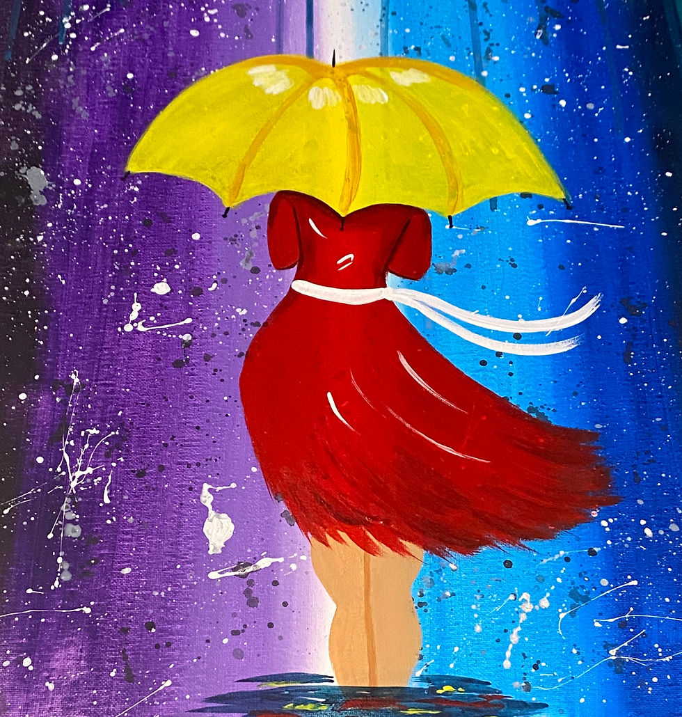 Let It Rain Predrawn Canvas W/O Paint