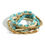 Miniatura: "Turquoise" Set of Six Beaded Stretch Bracelets Featuring Iridescent Beads