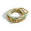 Miniatura: "Mint" Set of Six Beaded Stretch Bracelets Featuring Iridescent Beads