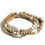 Miniatura: "White/Grey" Set of 3 Beaded Bracelets Featuring Wood and Natural Stone Accents