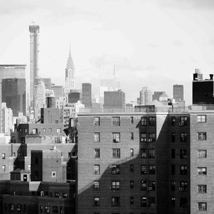 vue de la Chrysler tower dans le sud de manhattan depuis funicaulaire