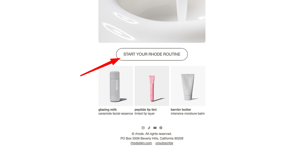 rhode welcome email CTA breakdown by retaindtc co-founder Ahad Khaled 