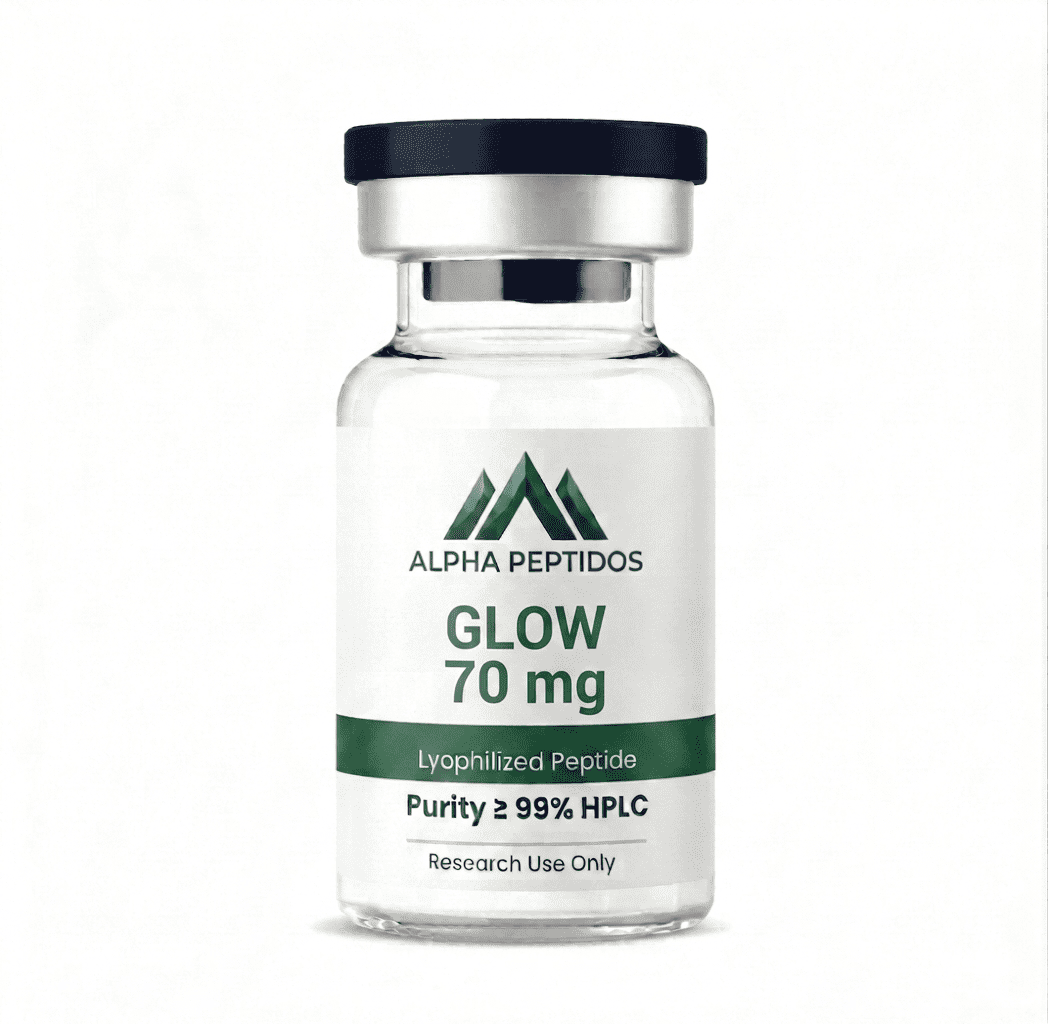 Glow 70mg de Alpha Péptidos, blend BPC-157 + TB-500 + GHK-Cu, comprar en México. ¡Comprar ya!