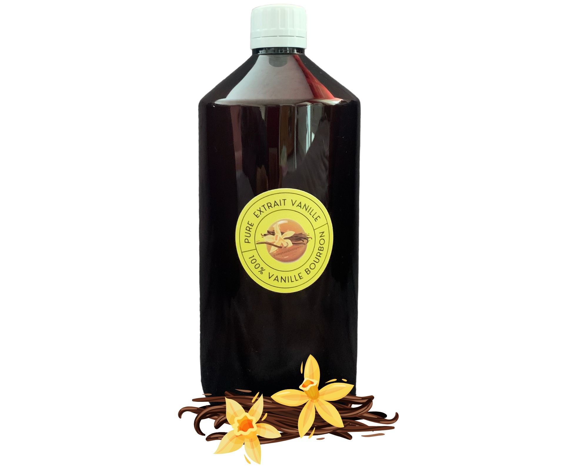 1 L | PURE Extrait  Naturel  de  Vanille | Sans Sucre | 400g/L