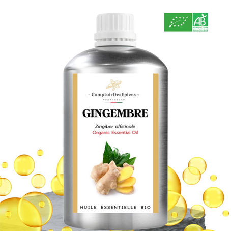 🌱Huile Essentielle de Gingembre Bio Pure | Qualité Alimentaire & Thérapeutique