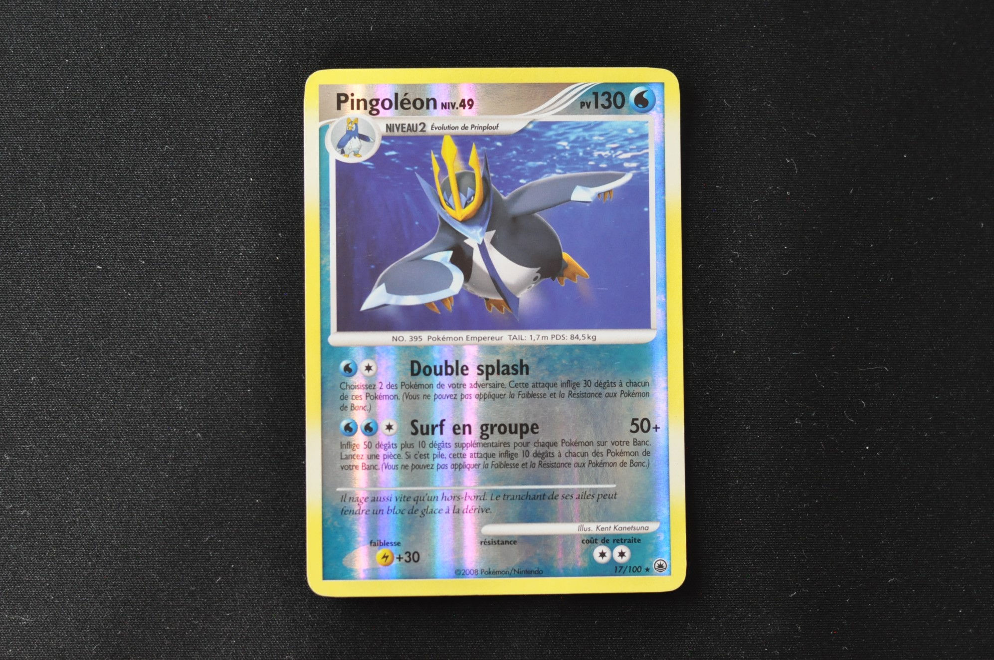 PINGOLÉON-17/100-REVERSE-DIAMANT PERLE-AUBE MAJESTUEUSE-POKEMON FR 2008