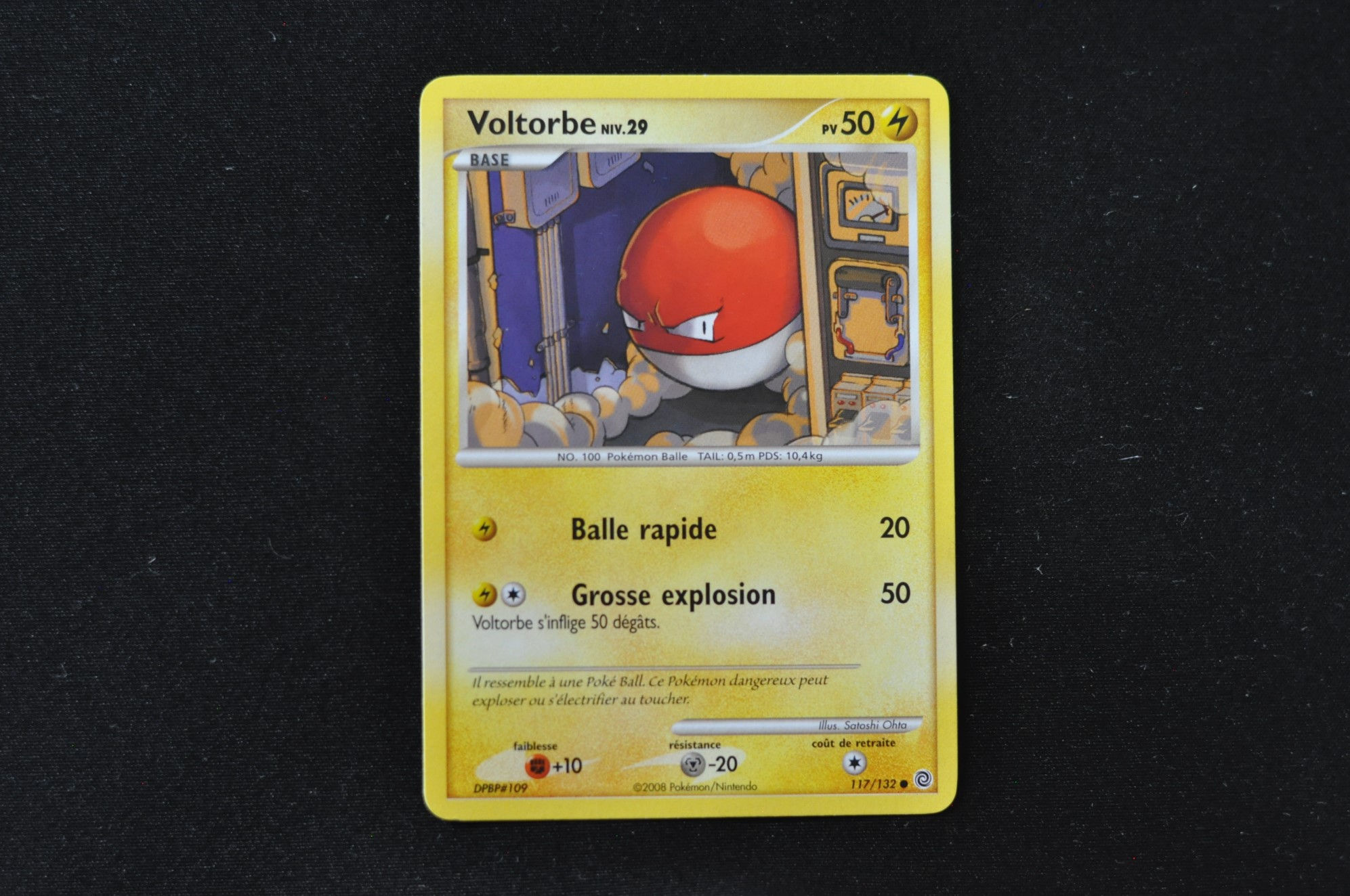 VOLTORBE-117/132-DIAMANT PERLE-MERVEILLES SECRETES-POKEMON FR 2008