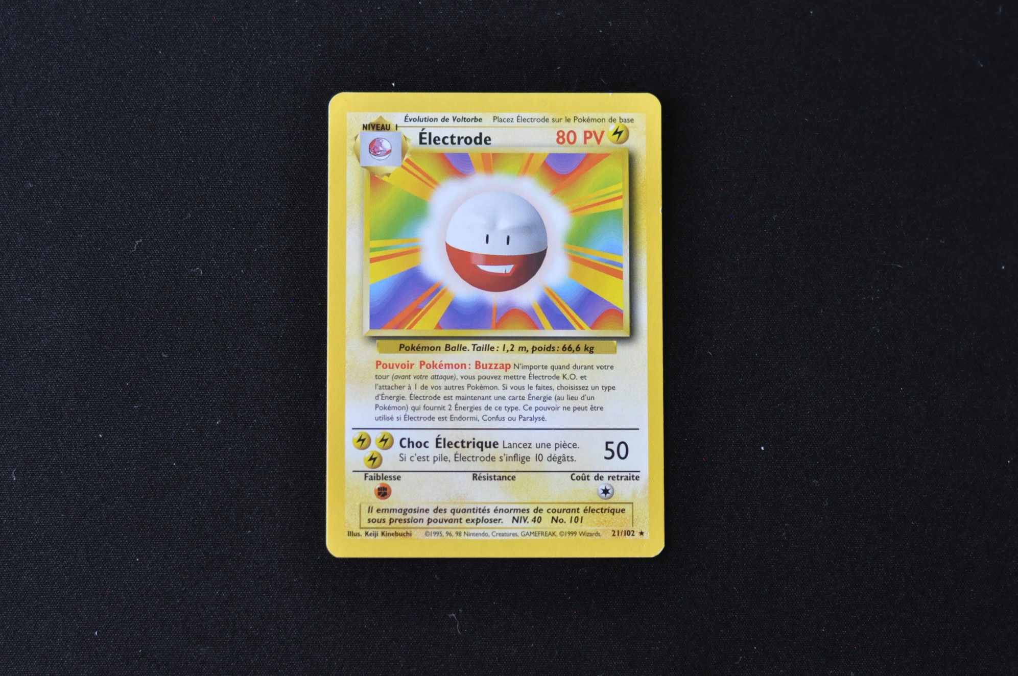 ÉLECTRODE-21/102-WIZARDS-SET DE BASE-POKEMON FR 1999
