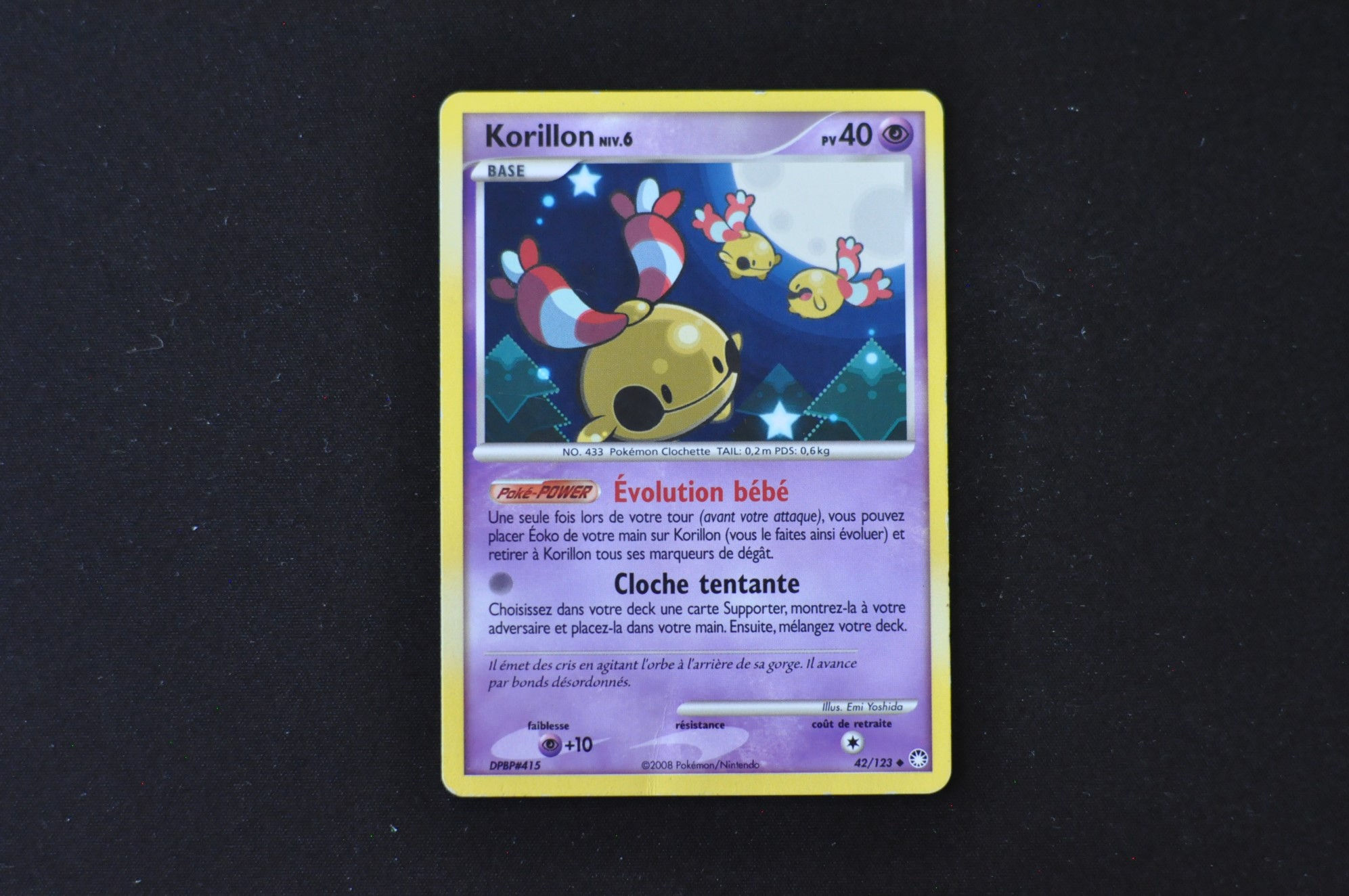 KORILLON-42/123-DIAMANT PERLE-TRESORS MYSTERIEUX-POKEMON FR 2008