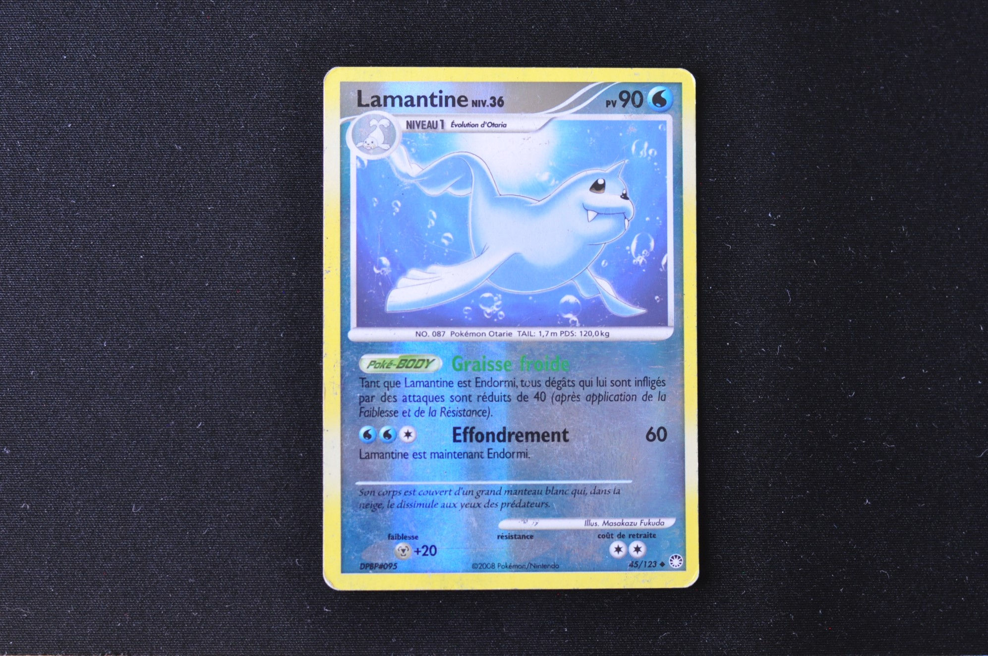 LAMANTINE-45/123-REVERSE-DIAMANT PERLE-TRESORS MYSTERIEUX-POKEMON FR 2008