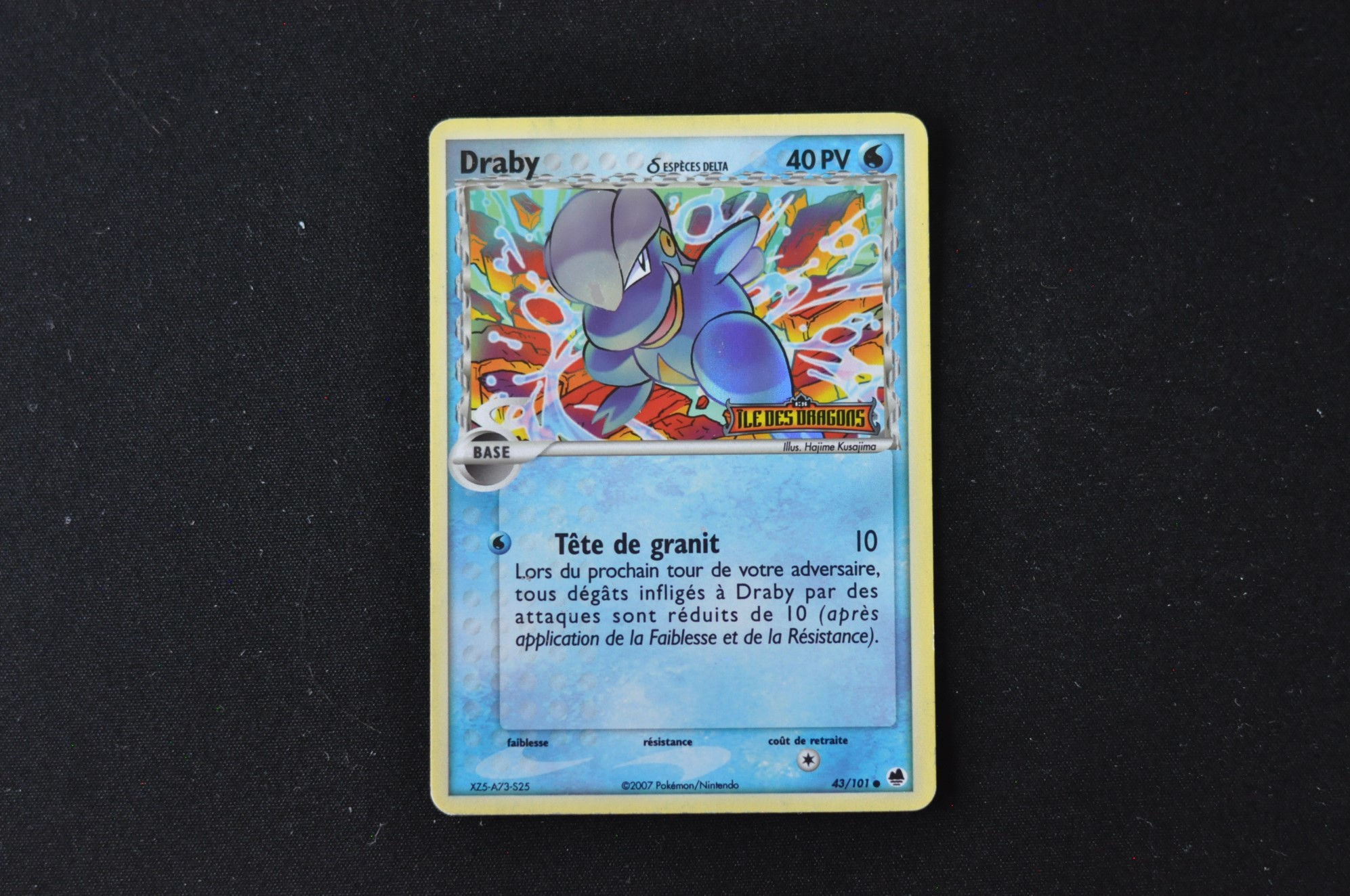 DRABY-43/101-STAMP-EX- ÎLE DES DRAGONS-POKEMON FR 2007
