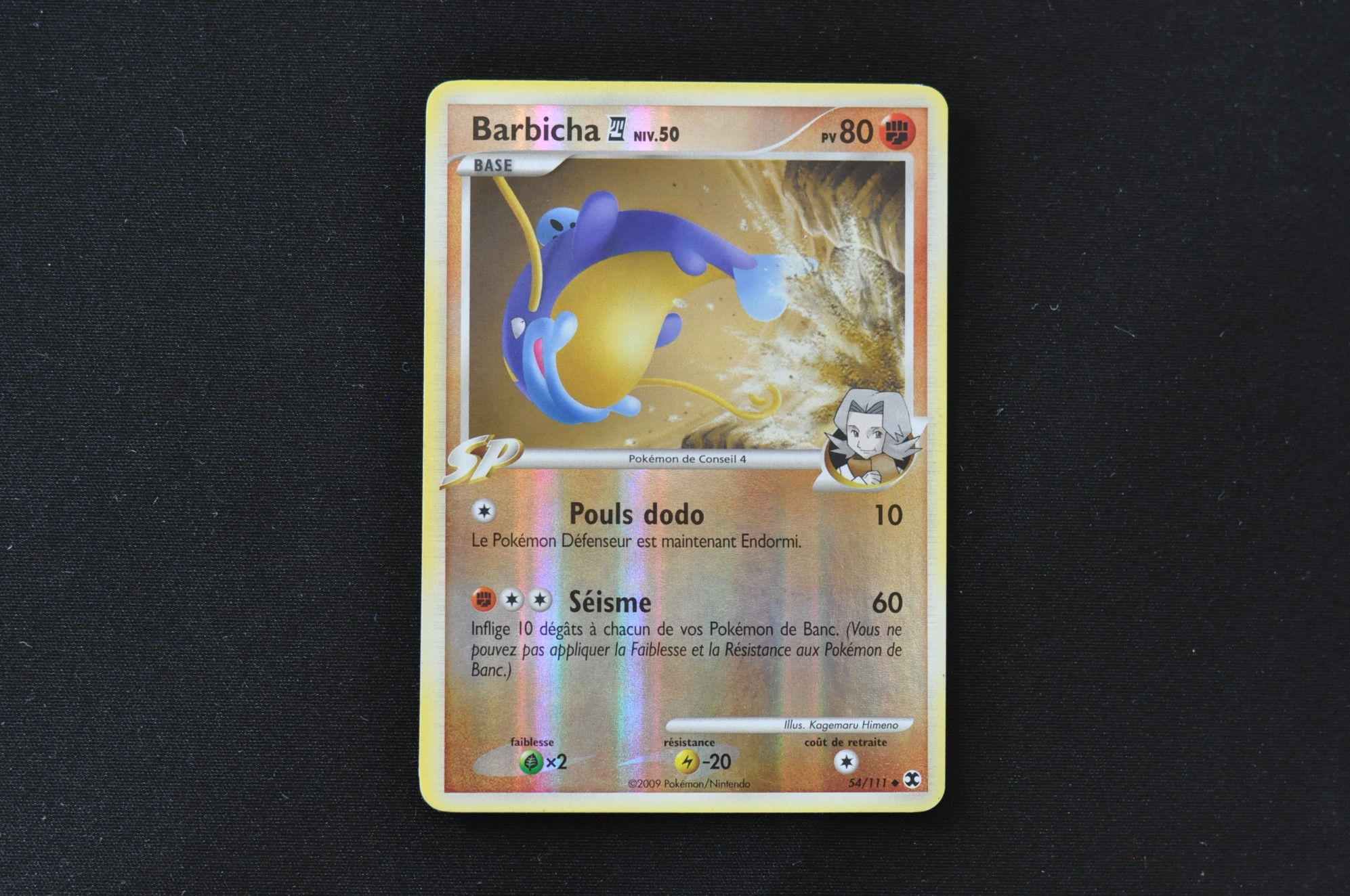 BARBICHA 4-54/111-REVERSE-PLATINE-RIVAUX EMERGEANTS-POKEMON FR 2009