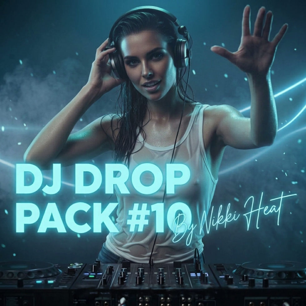 DJ Drop Pack #10 featuring Nikki Heat voice with 5 custom DJ drops for professional DJ branding and audio intros