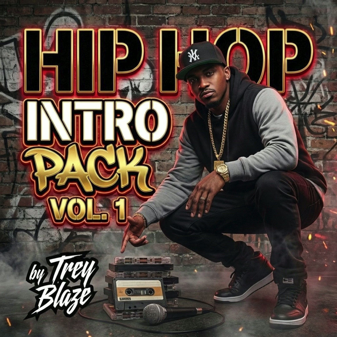 Hip Hop DJ Intro Pack Vol. 1 featuring five voiced DJ intros by Trey Blaze