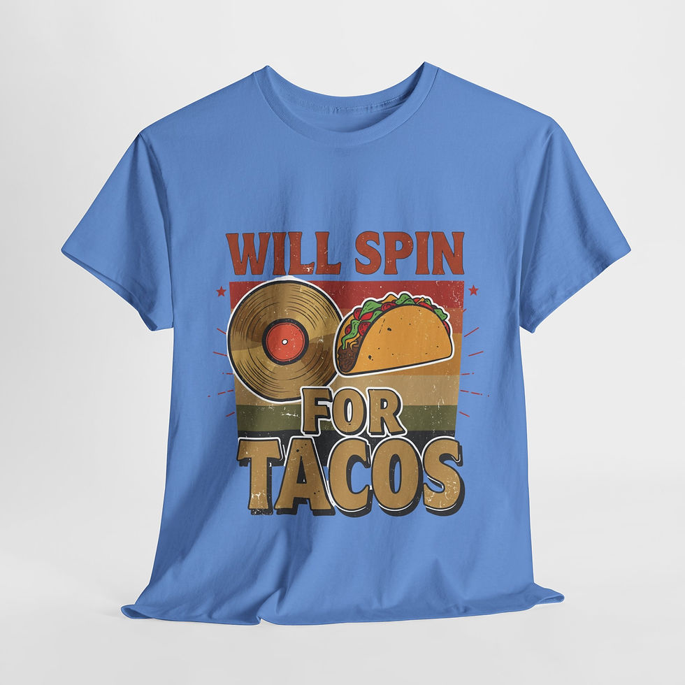 Close-up of distressed “Spin Sht, Fck Everything Else” text on unisex tee