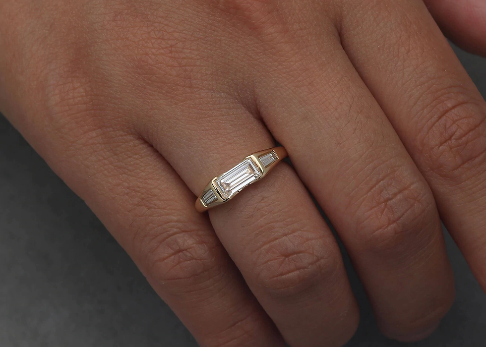 Thumbnail: B. D'Angelo x McT & Co Baguette Diamond Ring in 18kt Yellow Gold