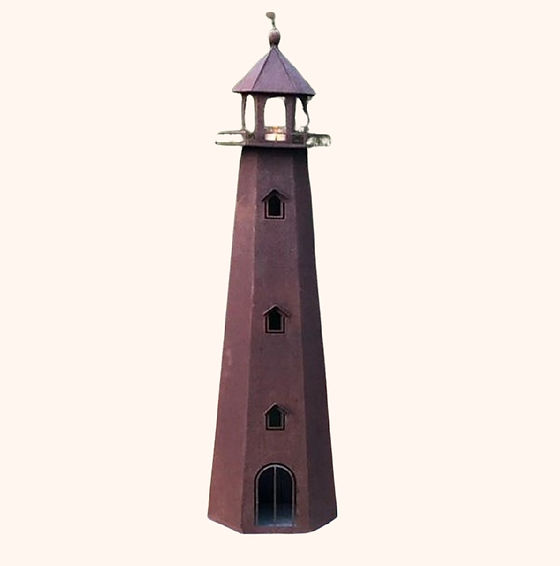 VOSS.garden Gabionen-Leuchtturm – 1,35m Hoch, Feuerverzinkt, Für Garten & Terrasse