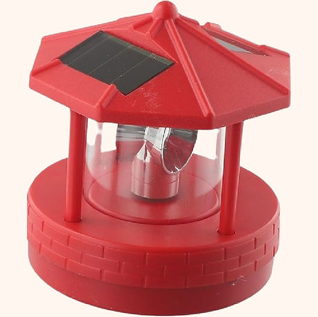 Solar Licht für Leuchtturm rot oder schwarz - 9 x 10 cm oder 14,5 x 16,5 cm