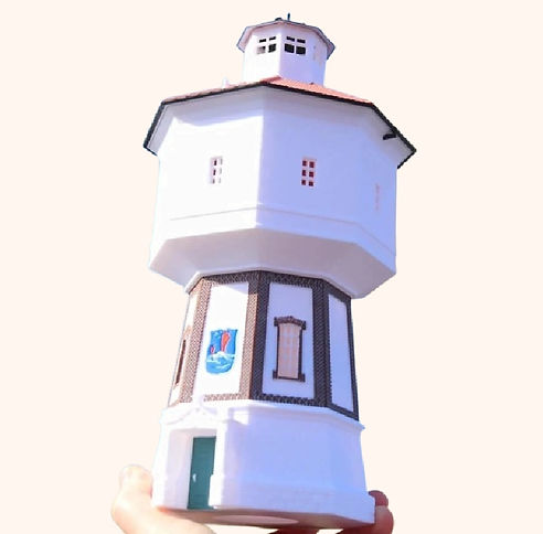 Langeooger Wasserturm – Maritimes 3D-Modell (30cm) aus Ostfriesland