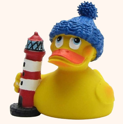 Bade Ente Leuchtturmwärter