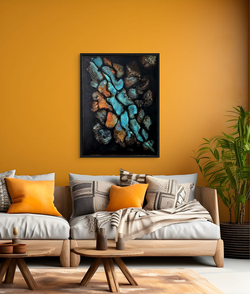 Veines de roches, origineel abstract schilderij te koop door Jeanne Giberius