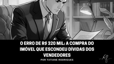 Advogado analisando documentos judiciais de vendedores antes de compra de imóvel