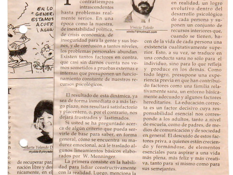 Madurez Emocional - Periódico Siglo XXI octubre 2000
