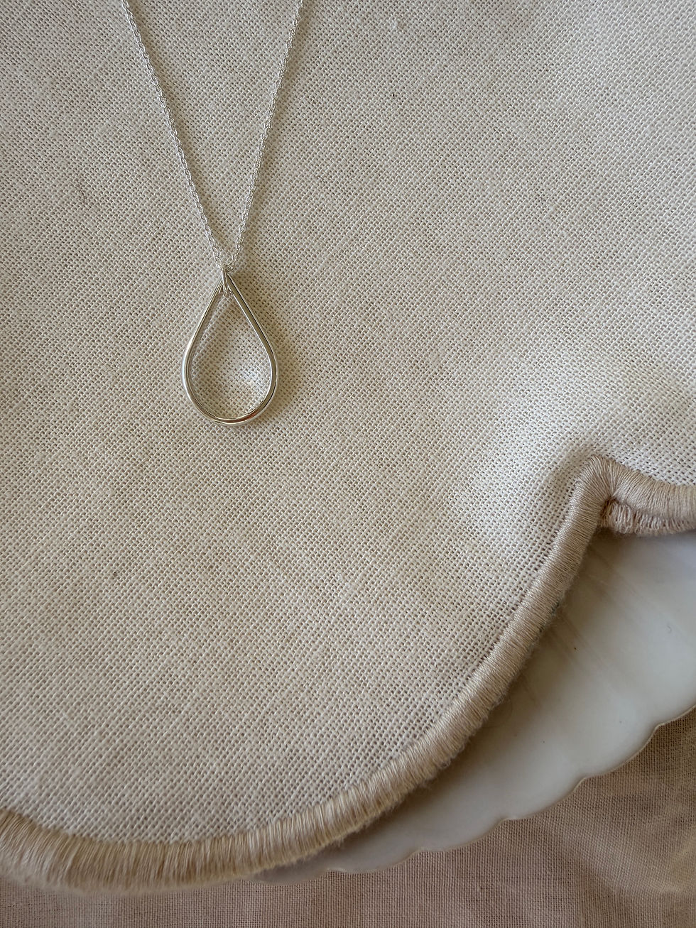 Thumbnail: ‘Tears’ Handmade Sterling Silver Pendant Necklace