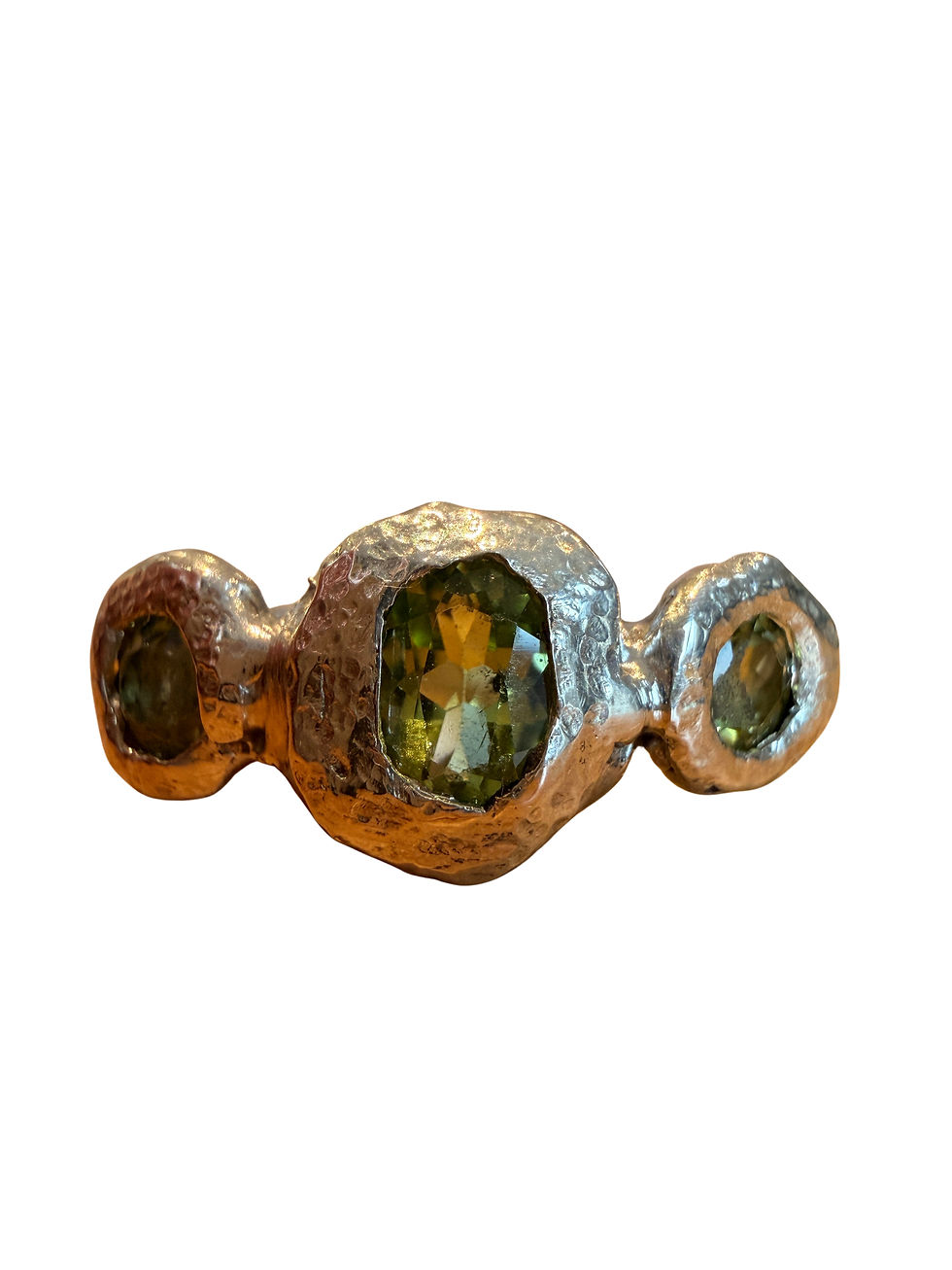 Thumbnail: Peridot Organic Sterling Silver Ring