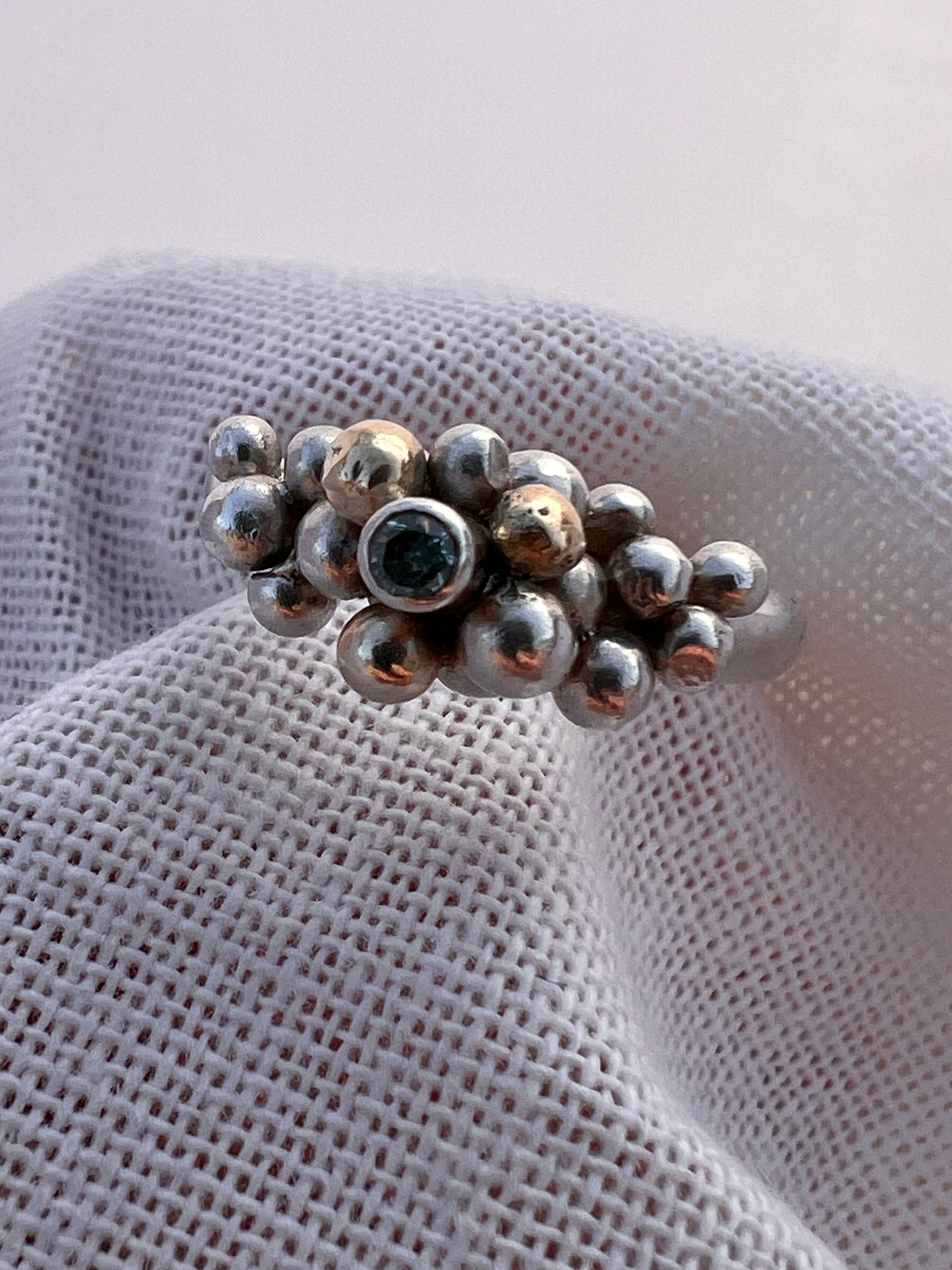 Siller and Gowd Topaz Bubble Ring