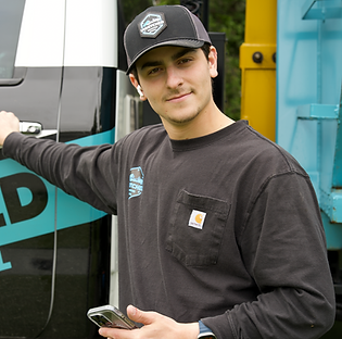 Jaden Jacobazzi, owner and operator of Unhitched Dumpsters