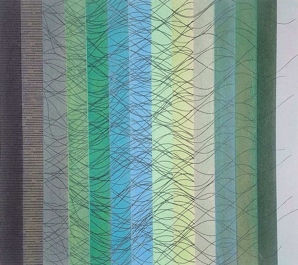 'Wave Pattern, Green Under/Over', 2025