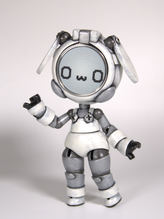 Oddnomalies Plumb Bunny Robot BJD White Resin 