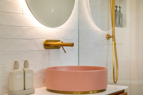 Luxury bathroom at The Gladys accommodation in the Adelaide Hills