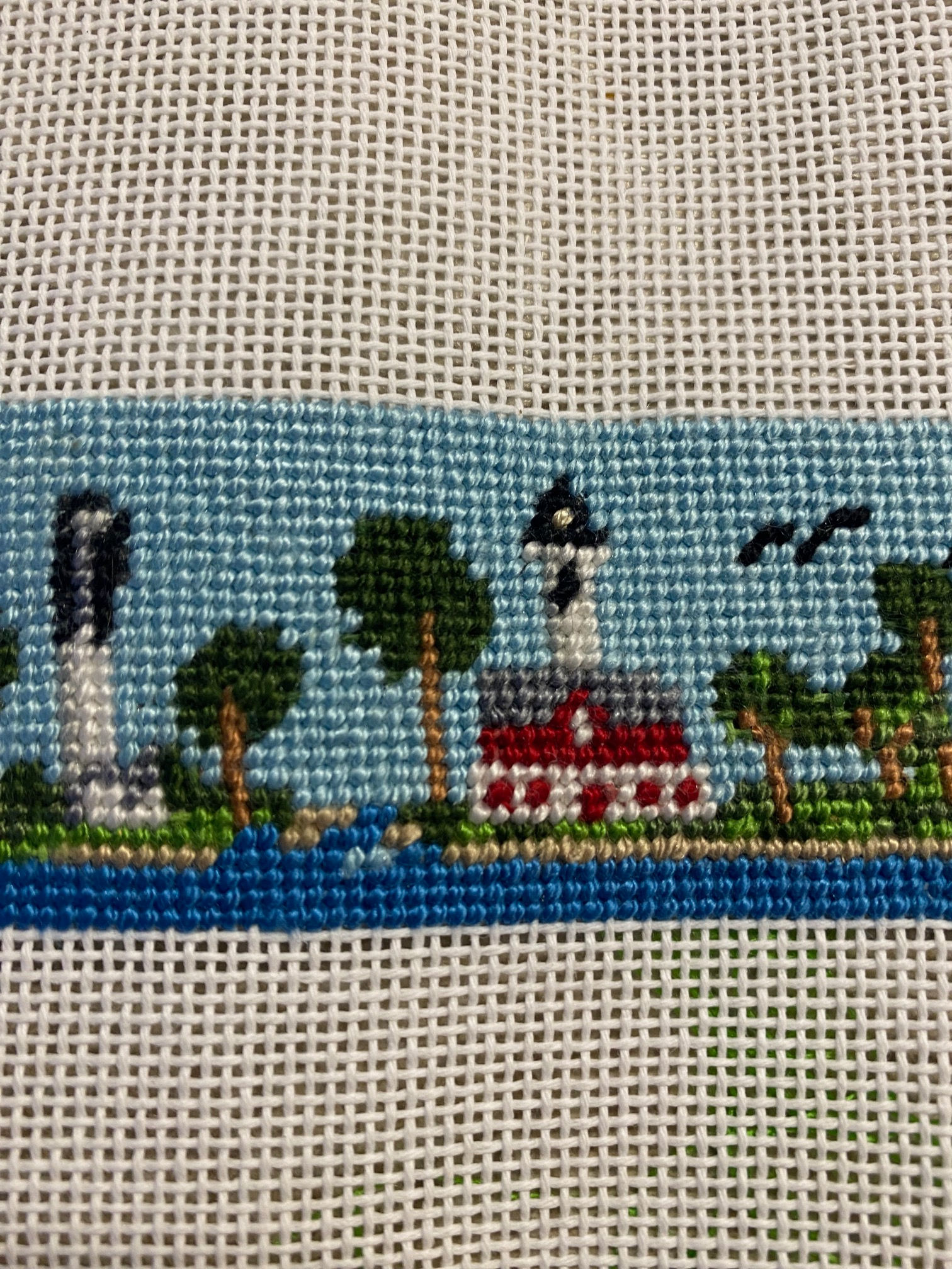 Needlepoint Belt with NO Finishing stitch