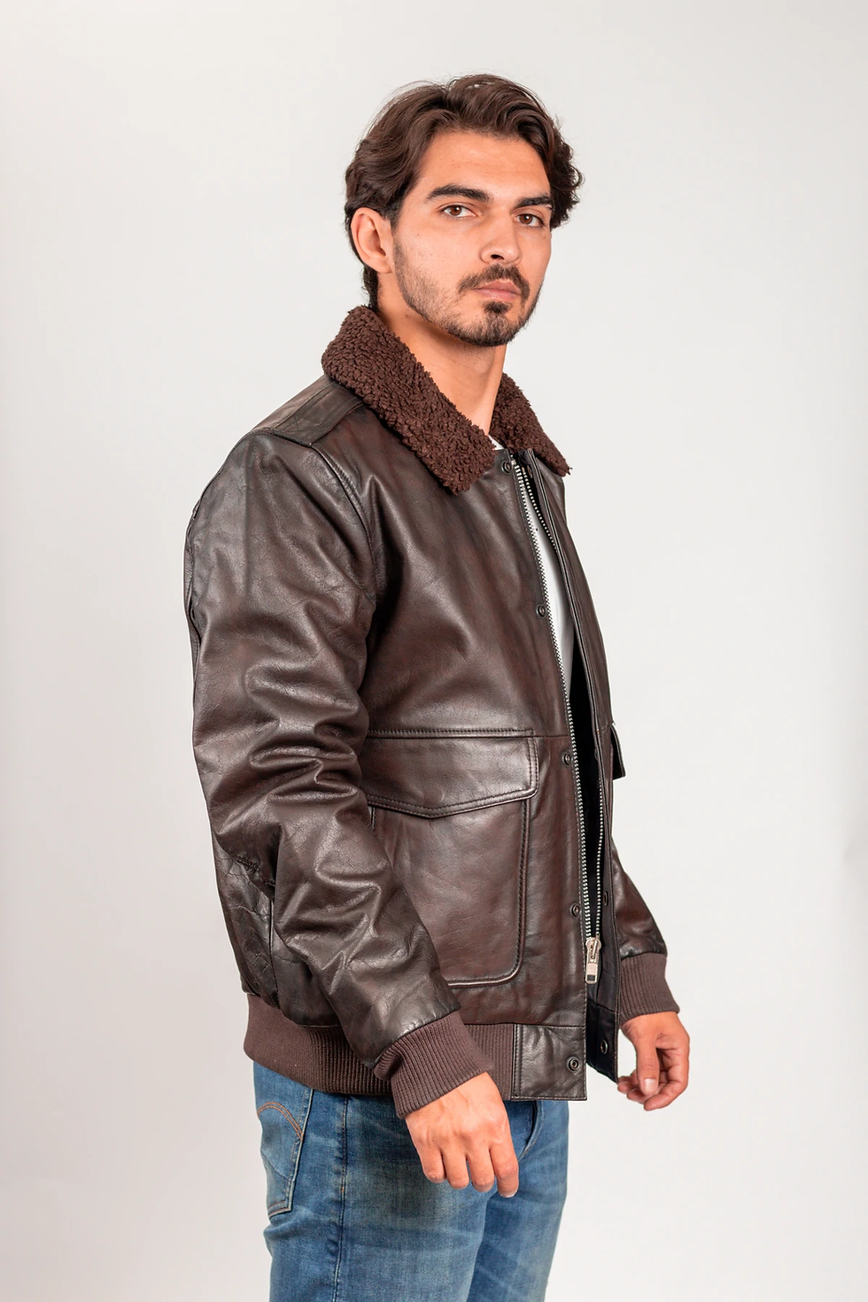 Thumbnail: Whet Blu Bomber Men's Fashion Leather Jacket