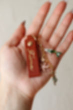 Thumbnail: Personalized Leather Keychain, Custom Initial Keyring