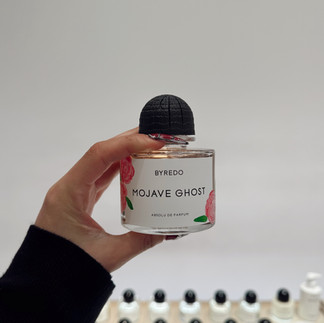 hand painted fragrance bottle for brand activation byredo atlanta arielle basha art