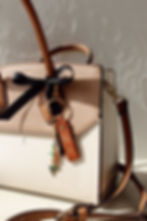 Thumbnail: Personalized Leather Keychain, Custom Initial Keyring