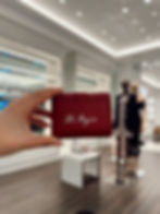 customized monogram hand painted on michael kors wallet for client brand activation event