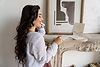 headshot of live event artist at work at an in person brand activation for luxury client