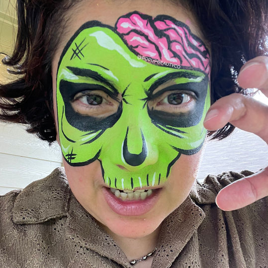 zombie face paint look